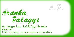 aranka palagyi business card